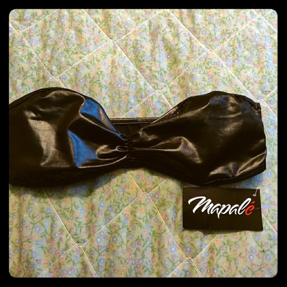 Pleather bandeau top